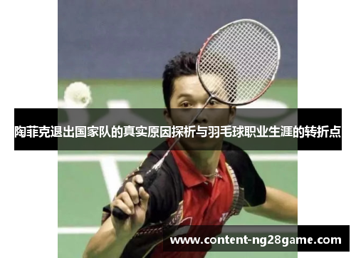 陶菲克退出国家队的真实原因探析与羽毛球职业生涯的转折点